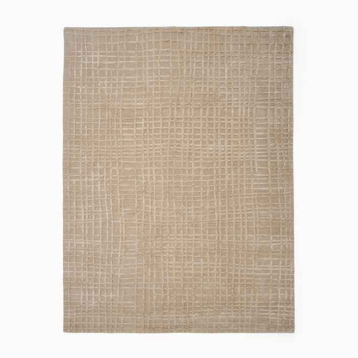 TENCEL™ Grid Rug | West Elm (US)