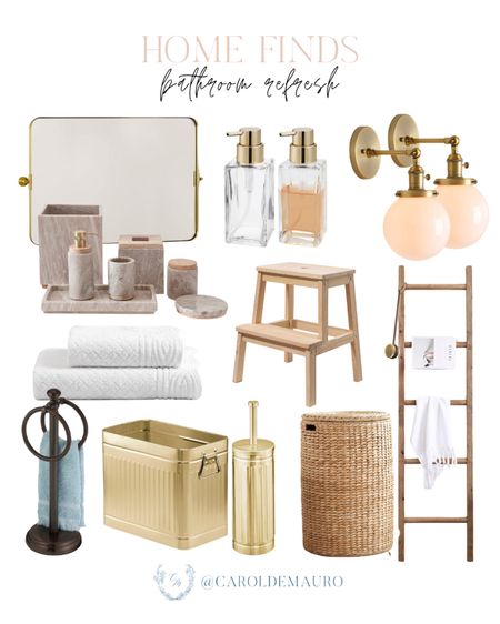 Elevate your bathroom with these neutral decor pieces and organizers for a refreshing home!
#bathroomrefresh #homeinspo #organizationidea #woodandgold

#LTKhome #LTKSeasonal #LTKstyletip