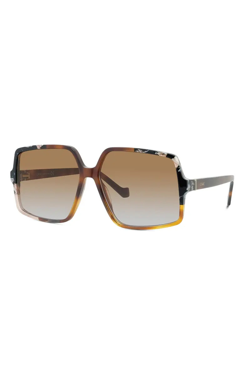 Loewe Thin Acetate 61mm Geometric Sunglasses | Nordstrom | Nordstrom