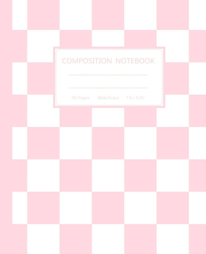 Pastel Pink Aesthetic Preppy Composition Notebook: Wide Ruled, Super Cute Retro Y2K Vibes, Perfec... | Amazon (US)
