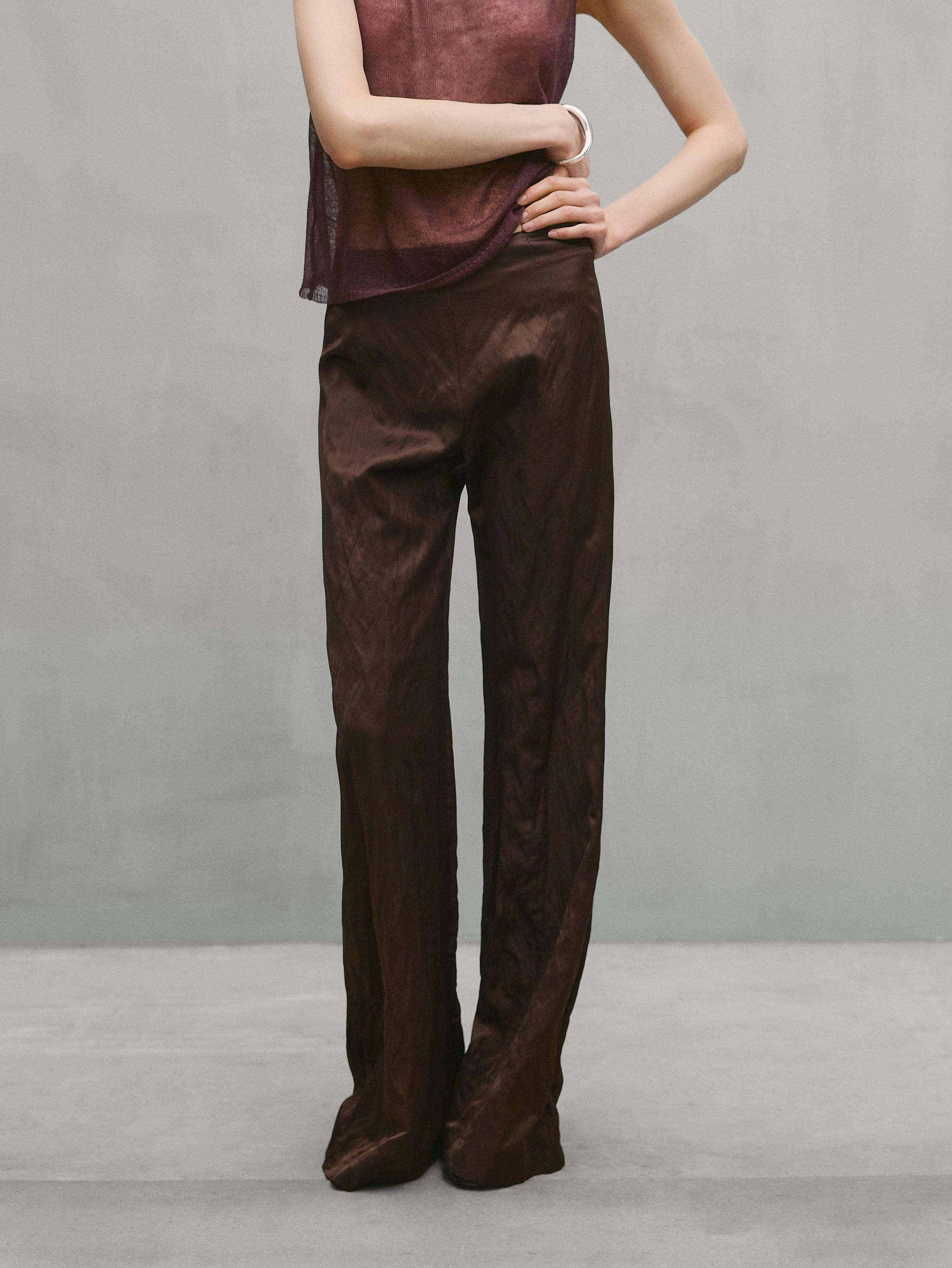 Flared trousers with invisible zip - Studio | Massimo Dutti US