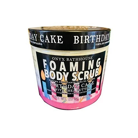 Onyx Bath House Birthday Cake Foaming Bath Scrub 20 Oz! Infused With Shea Butter! Body Scrub Gently  | Walmart (US)