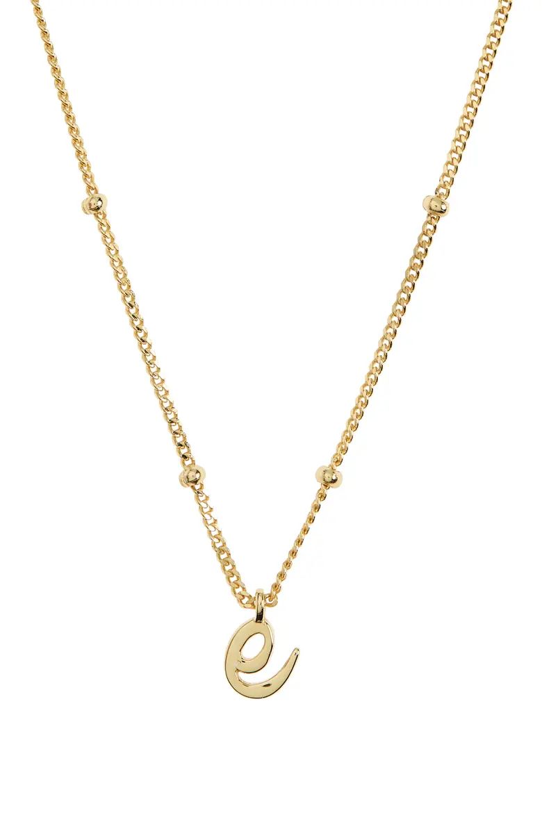 Rondelle Script Initial Pendant Necklace | Nordstrom