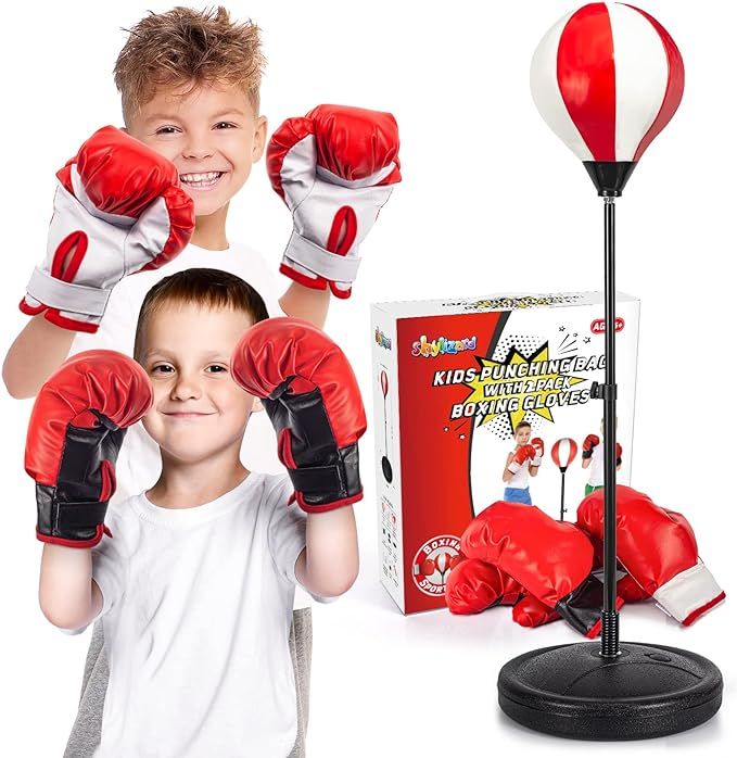 ShyLizard Punching Bag for Kids Included 2 Pack Boxing Gloves, Boxing Toys for Boys, Boxing Bag S... | Amazon (US)