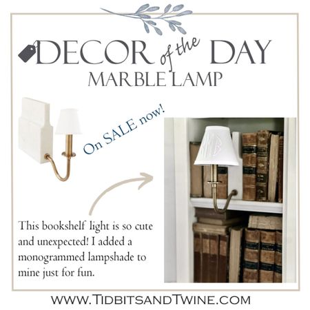 My marble bookshelf lamp with monogrammed shade. 

Ballard designs, marble lamp, home decor, affordable home decor, sale alert, bookshelf styling, bookcase style, accent lighting 

#LTKFind #LTKhome #LTKsalealert