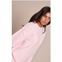 Pink Blanket Stitch Knit Sweater | PrettyLittleThing US