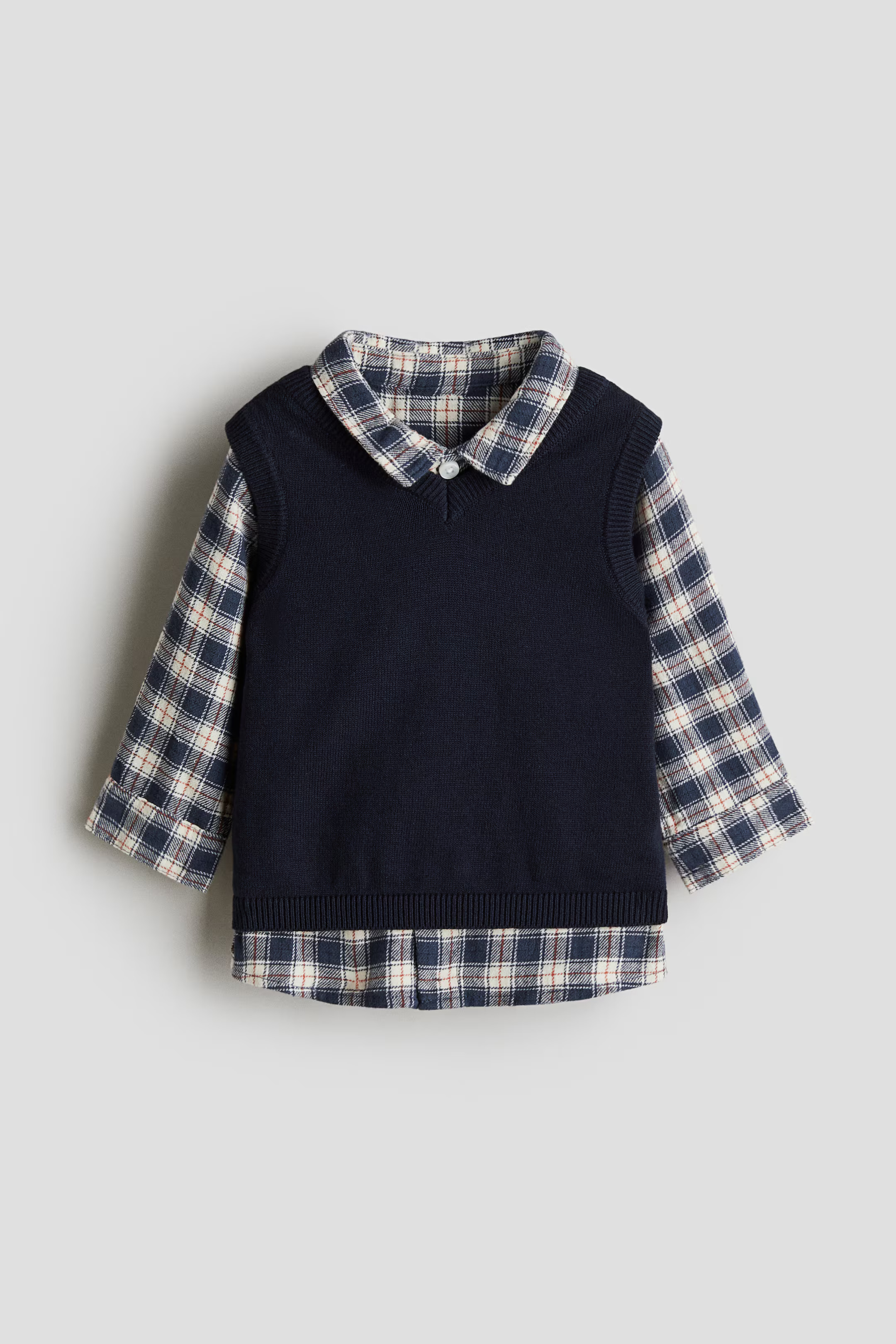 2-Piece Shirt and Sweater Vest Set | H&M (US + CA)