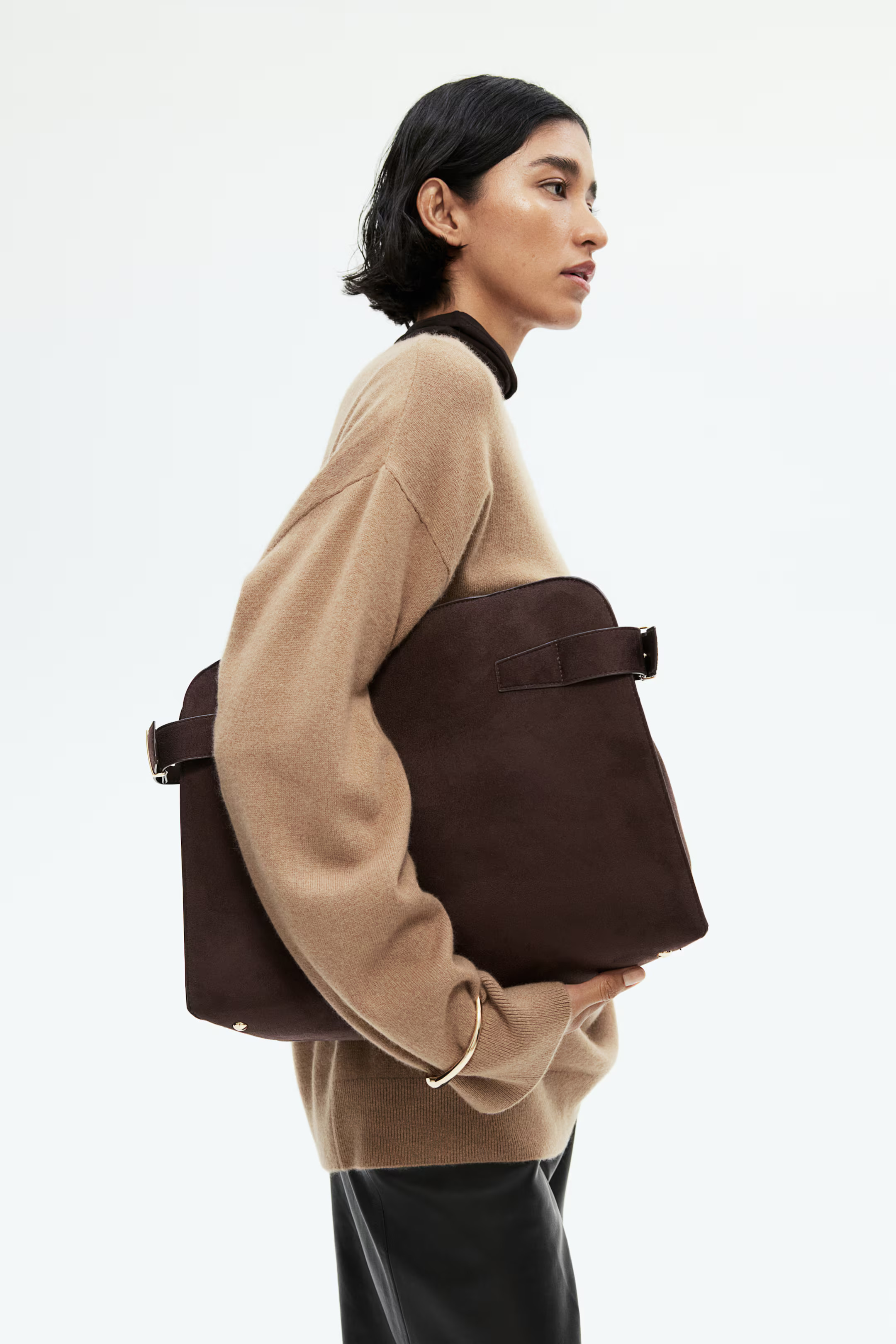 Sac shopping - Marron foncé - FEMME | H&M FR | H&M (FR, IT, ES, PT, BE)