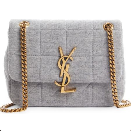 Gray ysl wool bag, designer handbags, yves saint Laurent, gold hardware, crossbody bag

#LTKitbag #LTKSeasonal