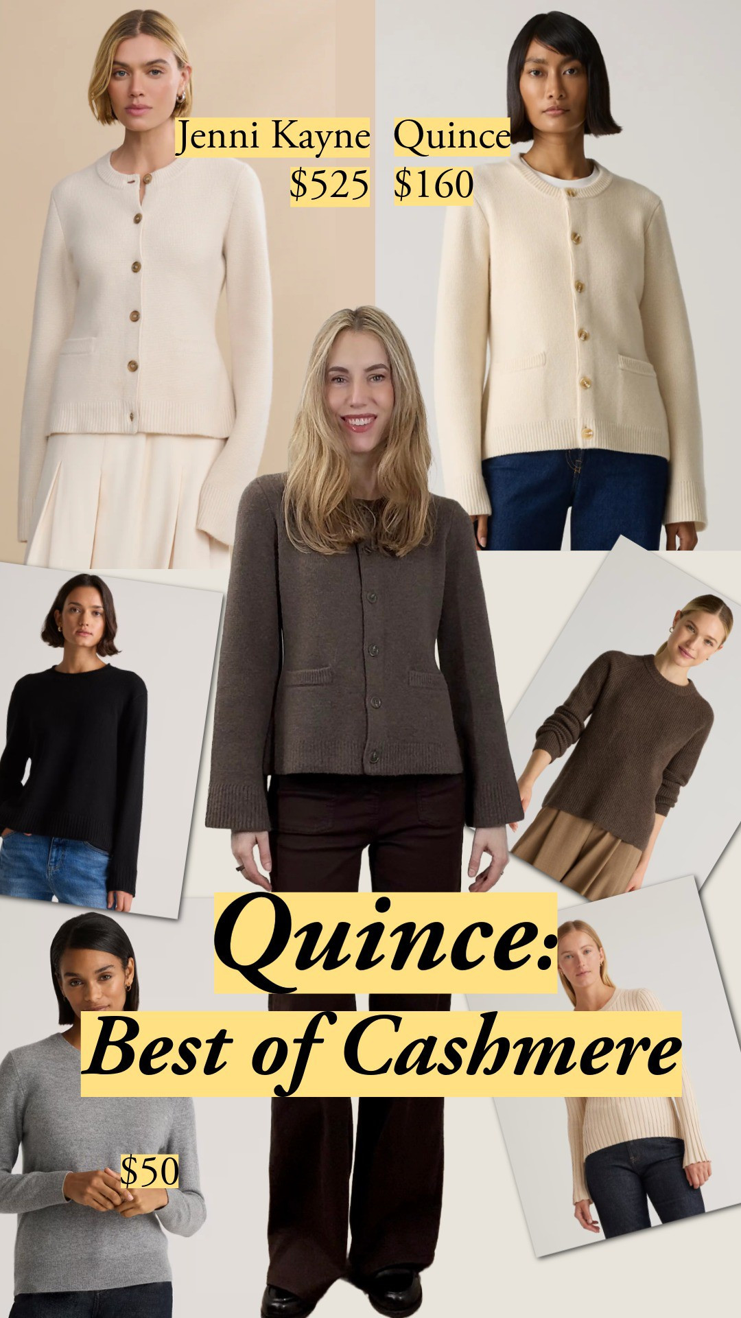 True to size except the $50 crewneck, whose sleeves are short on me (I’m 5’7”). Same goes for the $80 cardigan. I still love them, just scrunch up the sleeves 🤎Cardigan | Sweaters | Cashmere | Jenni Kayne | Quince | Affordable Finds ✨

#LTKFindsUnder100 #LTKStyleTip

#LTKWorkwear