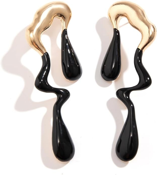 Irregular WaterDrop Earrings, Melted Liquid Irregular Stainless Steel Earrings, Embrace Minimalis... | Amazon (US)