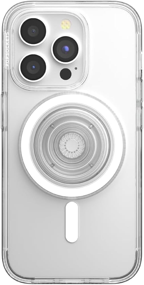PopSockets iPhone 15 Pro Case with Round Phone Grip Compatible with MagSafe, Phone Case for iPhon... | Amazon (US)