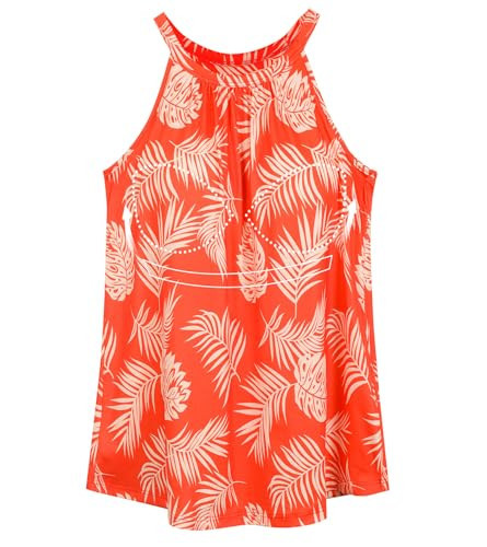 Padded Loose Shirt Tank Top with Bra Cup for Women Summer Sleeveless Shirt Bra Relaxed Cool Tee Top Orange M | Amazon (US)