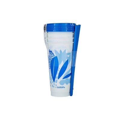 Sustain 24oz 4pk Plastic Reusable Cups - Blue Floral | Target