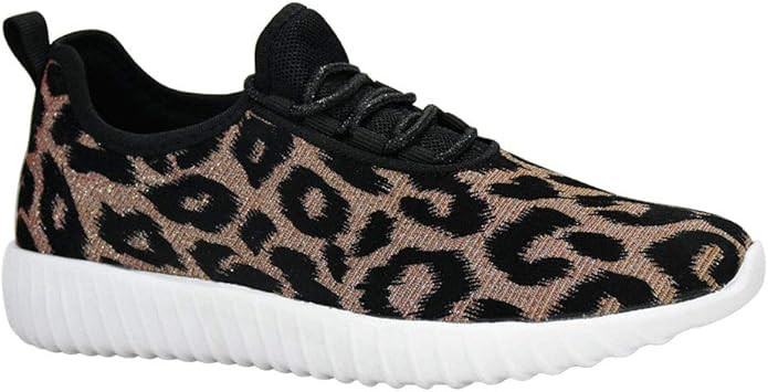 LUCKY STEP Women's Leopard Tennis Sneakers | Zebra Snake Jogger Walking Lightweight Sneakers | Amazon (US)