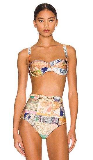 Balconette Bikini Top in Patch Paisley | Revolve Clothing (Global)