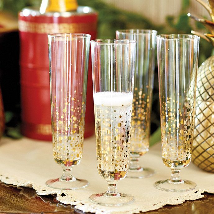 Bunny Williams Bubbly Glasses - Set of 4 | Ballard Designs, Inc.