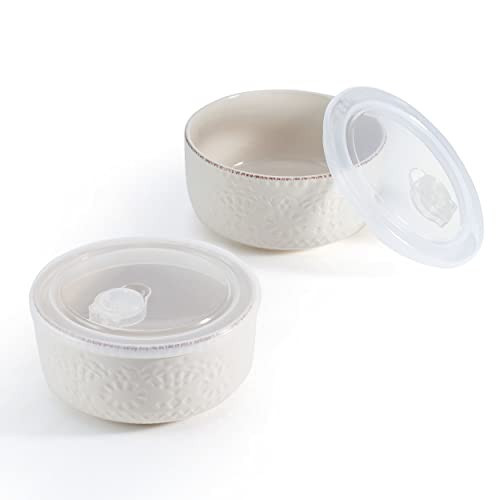 Pfaltzgraff Chateau Storage Bowls, 6 inch, Cream | Amazon (US)