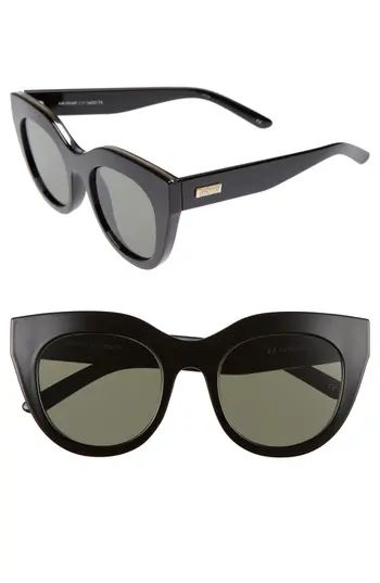 Women's Le Specs Air Heart 51Mm Sunglasses - Black/ Gold | Nordstrom