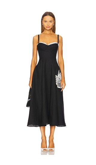 Bustier Maxi Dress in Black | Revolve Clothing (Global)