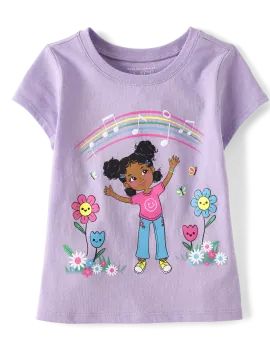 Baby And Toddler Girls Music Girl Graphic Tee - petal purple | The Children's Place