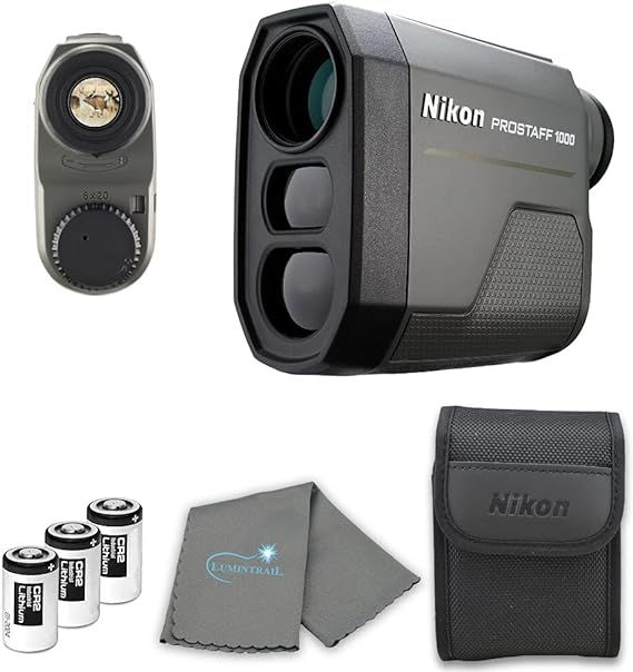 Nikon Prostaff Laser Rangefinder Bundle with 3 CR2 Batteries and Lumintrail Cleaning Cloth | Amazon (US)