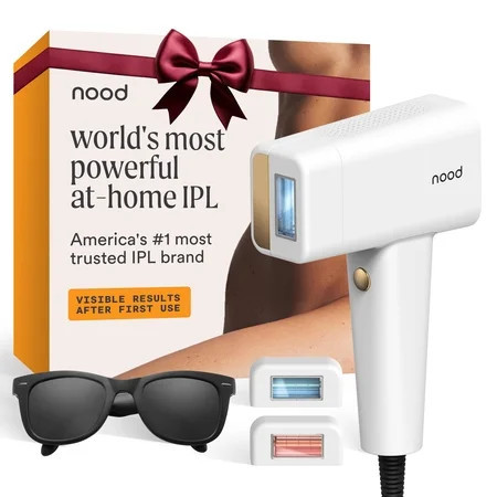 NEW Nood™ Flasher Pro — IPL Laser Hair Removal Device for Women & Men with Sapphire Cooling — Pain-free & Permanent, Visible Results After First Use & Works Everywhere Hair Grows — Gloss White | Walmart (US)