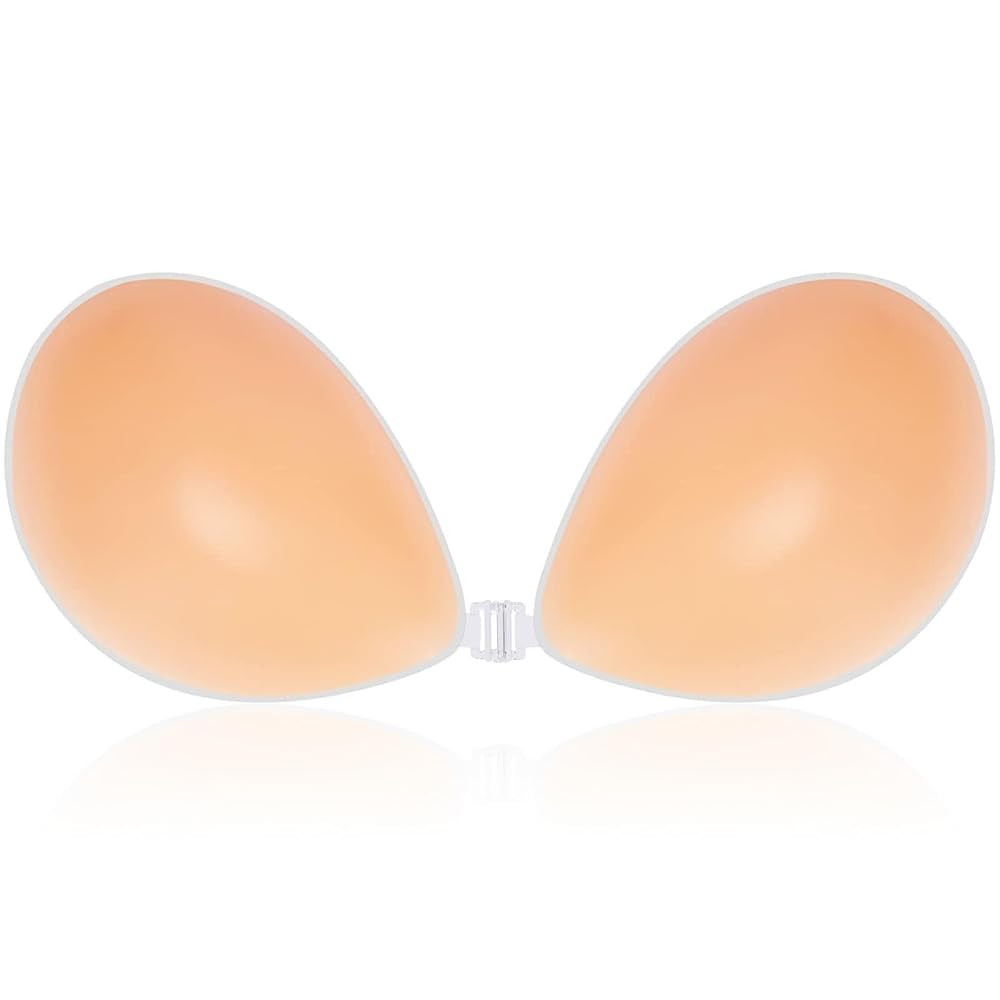 CatoFree Invisible Strapless Push Up Bra, Adhesive Silicone Backless Bra Reusable Sticky Bra with... | Amazon (UK)