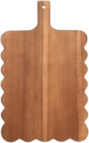 Novabright Scalloped Shaped Wood Cutting Board Wooden Serving Tray Farmhouse Kitchen Decoration f... | Amazon (US)