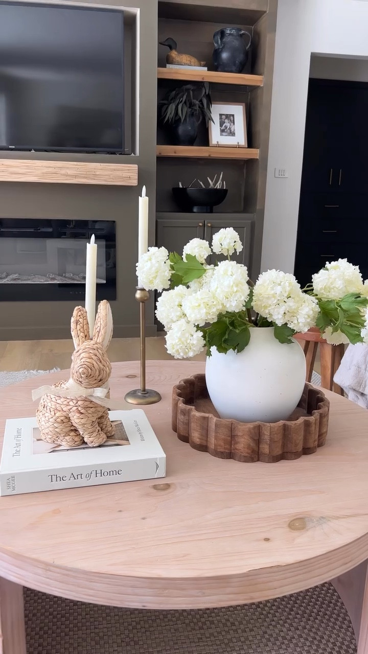 Spring coffee table 🐰 this woven bunny is from target and back again this year! 

#LTKHome #LTKSeasonal #LTKSpringSale