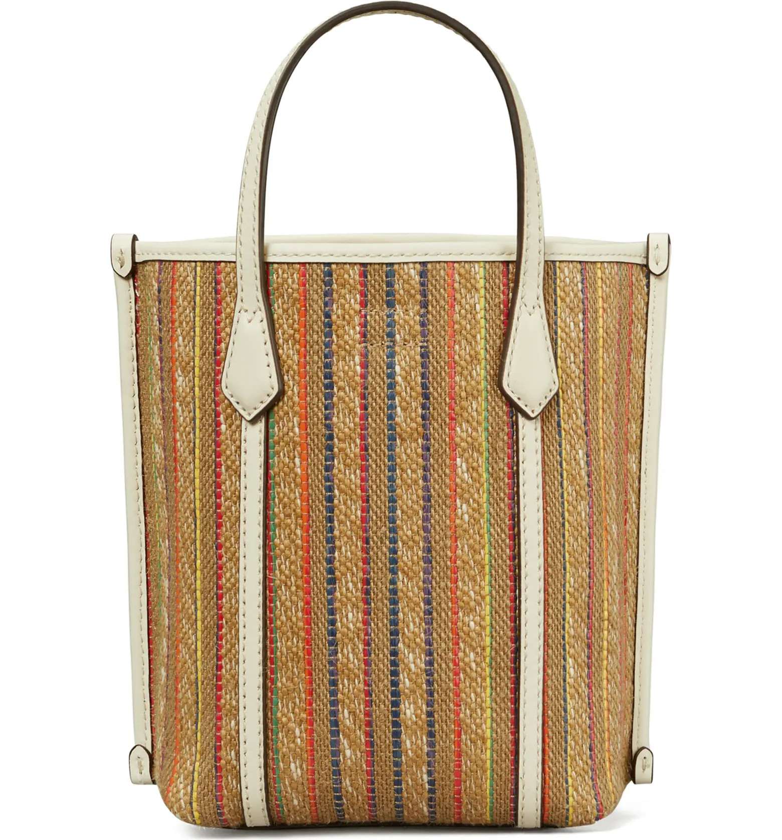 Mini Perry Stripe Raffia Tote | Nordstrom