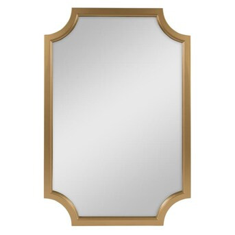 Kate and Laurel Hogan 36-in L x 24-in W Gold Framed Wall Mirror | Lowe's