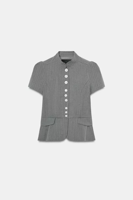 PINSTRIPE BUTTONED TOP | Zara US