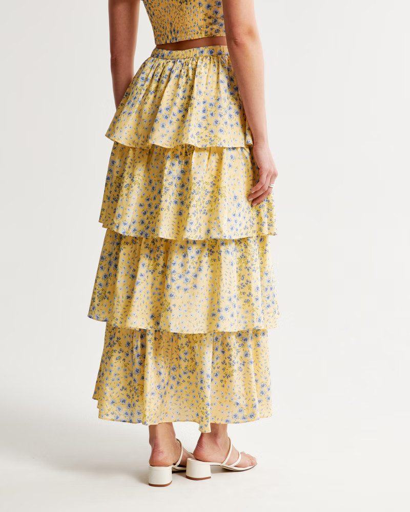 Women's Drama Tiered Maxi Skirt | Women's Bottoms | Abercrombie.com | Abercrombie & Fitch (US)
