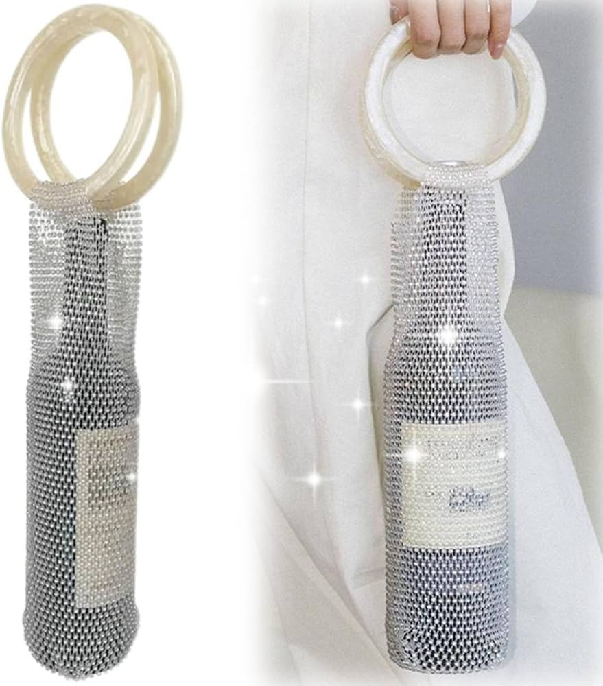 Stylish Resin Handle Wine Pouch, Resin Wine Purse Tote, Wine Bottle and Cup Set for Daily Use Ele... | Amazon (US)