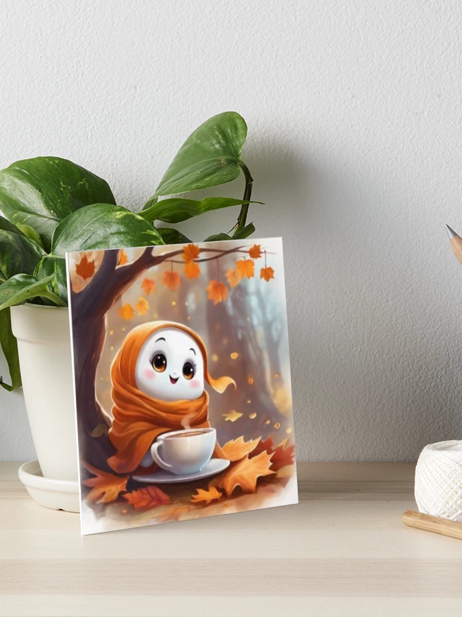 Fall Ghost Art Board Print | Redbubble (US)