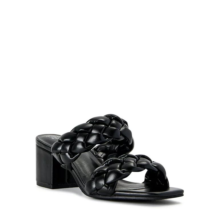 Time and Tru Women’s Braided Heel Sandals | Walmart (US)