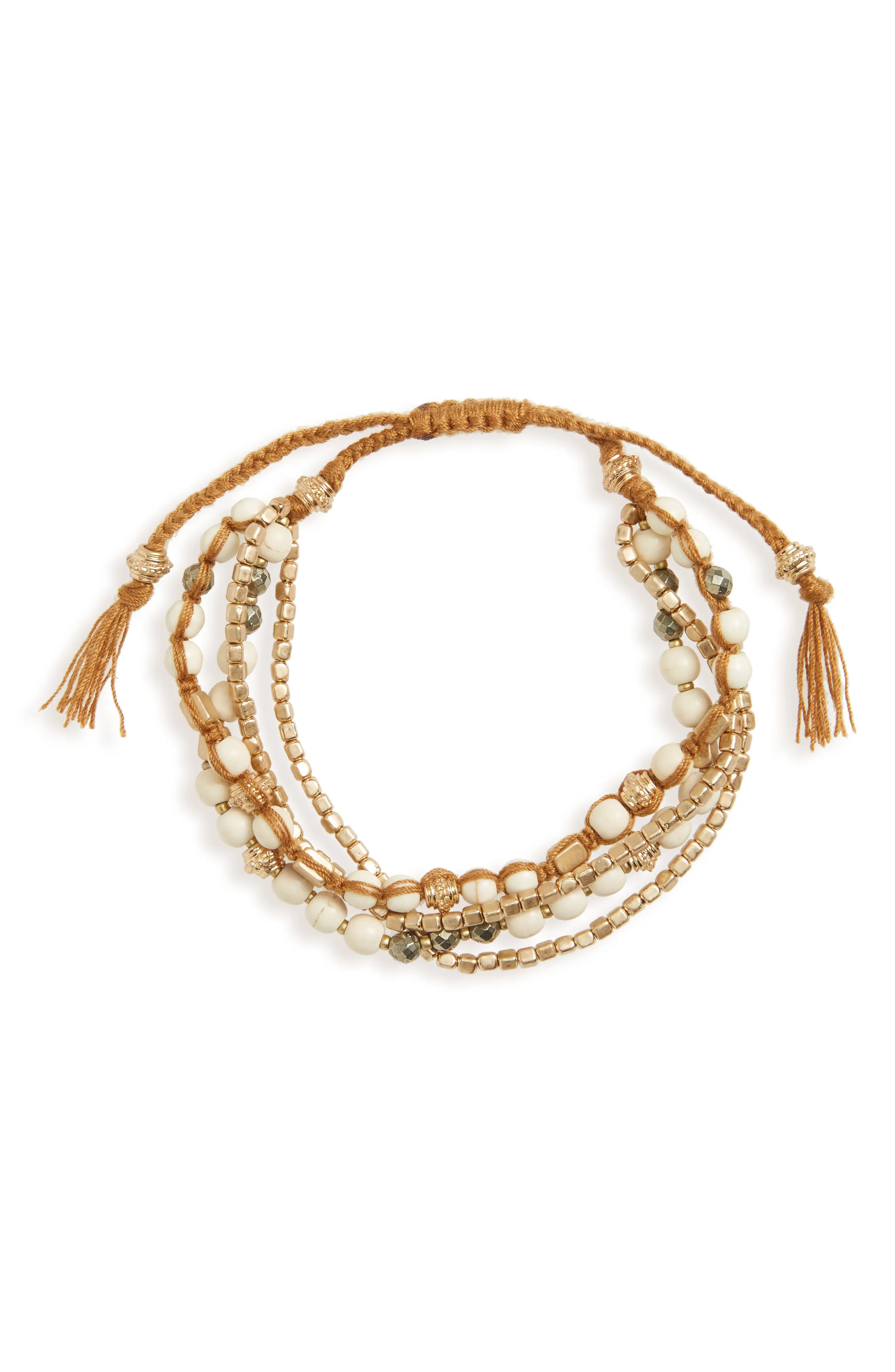 Macramé Nugget Pull Bracelet | Nordstrom