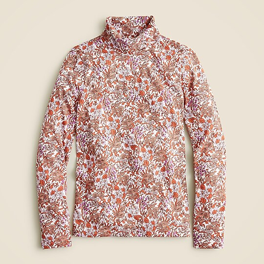 Tissue turtleneck in fête floral | J. Crew US