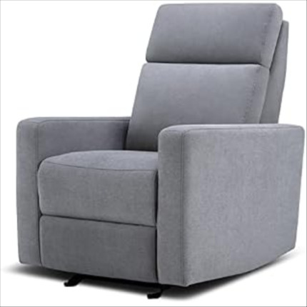 Click for more info about Evolur Raleigh Glider Chair , Recliner Chair, Swivel and Rocking Chair for Nursery in Misty Grey