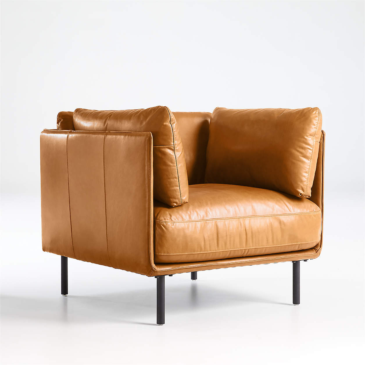 Wells Leather Chair + Reviews | Crate & Barrel | Crate & Barrel