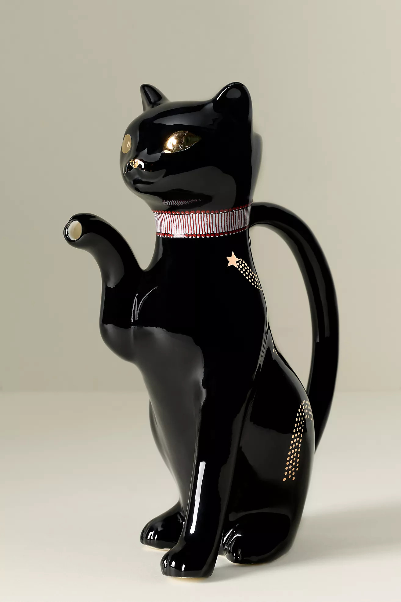 Florence Balducci Black Cat Stoneware Pitcher | Anthropologie (US)