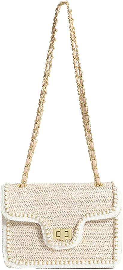 Straw Crossbody Bags for Women, Summer Fashion Straw Purses and Handbags Shoulder Raffia Clutch B... | Amazon (US)