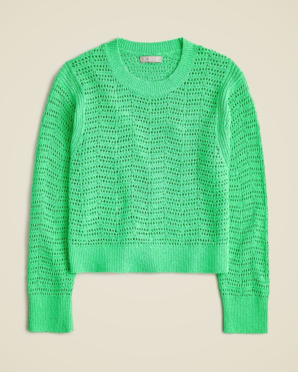 Pointelle crewneck sweater | J. Crew US