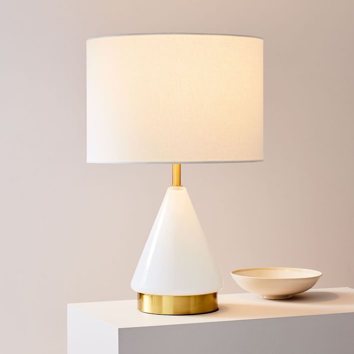 Metalized Glass USB Table Lamp – Small | West Elm (US)