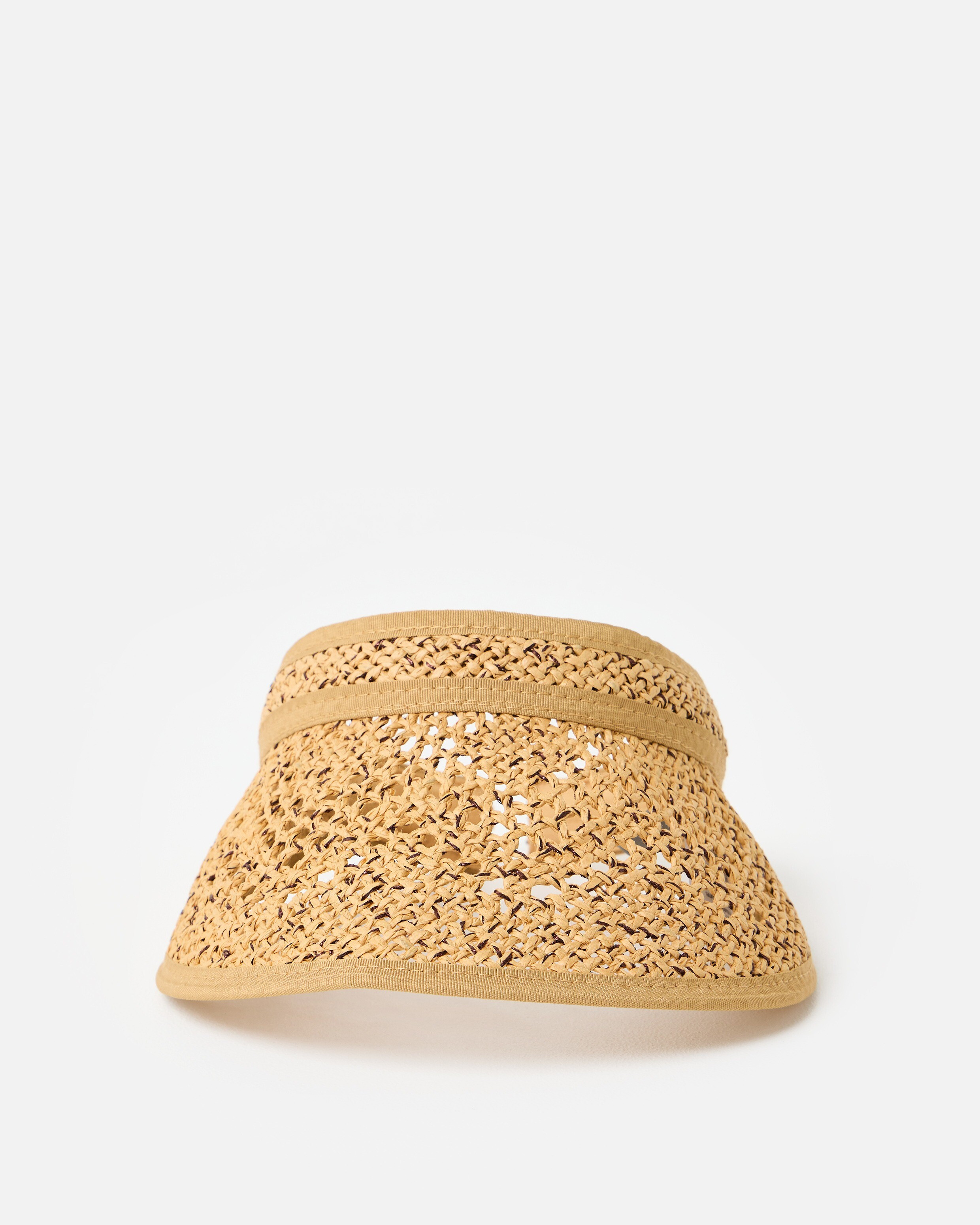 Natural Open Weave Straw Sun Visor Hat | Oliver Bonas | Oliver Bonas (Global)