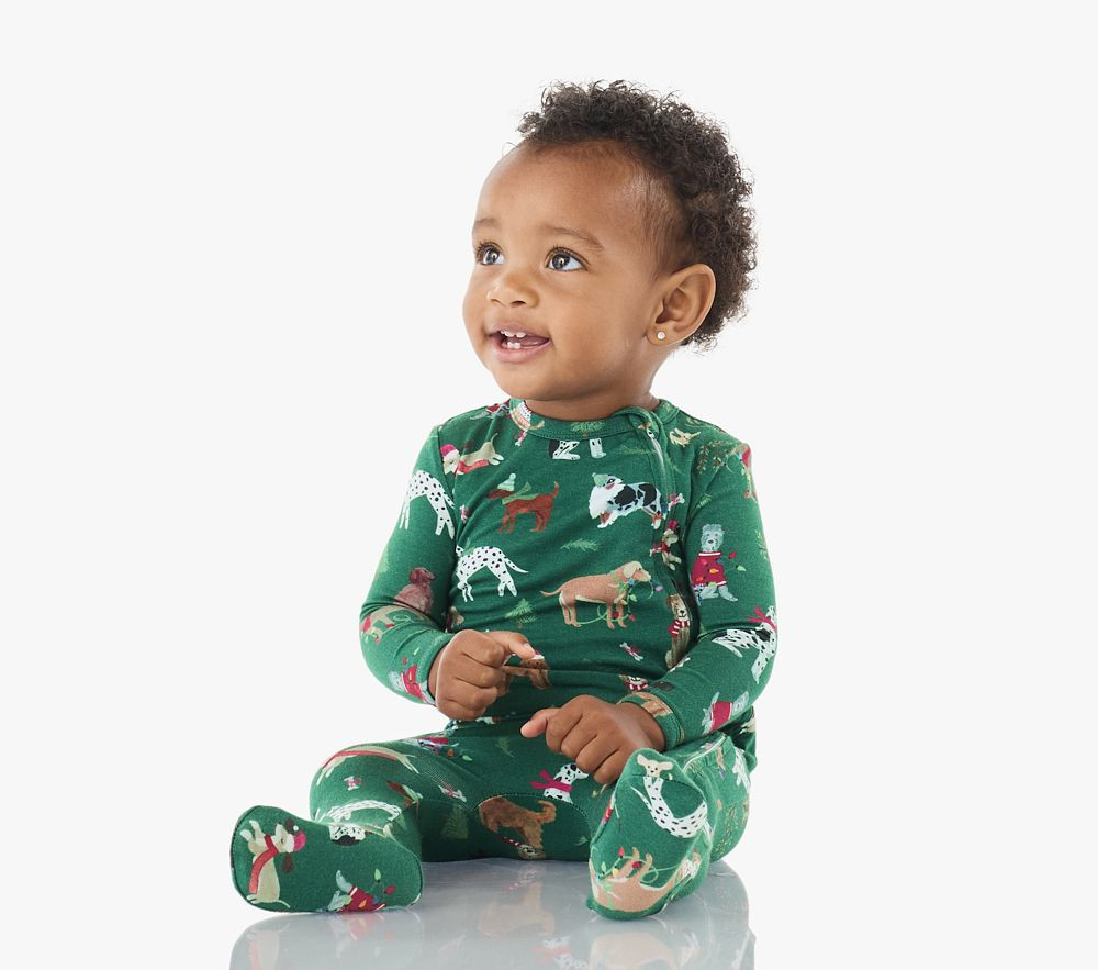 Holiday Dogs Baby Pajama | Pottery Barn Kids