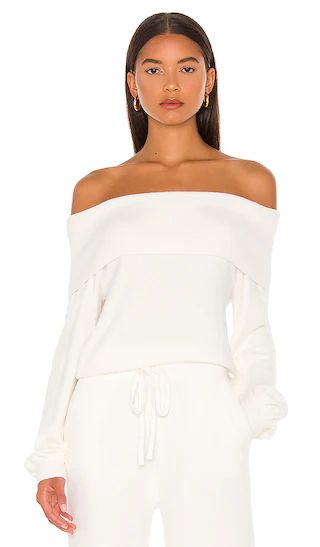 BLACK Fuzzy Sweater in Ivory | Revolve Clothing (Global)