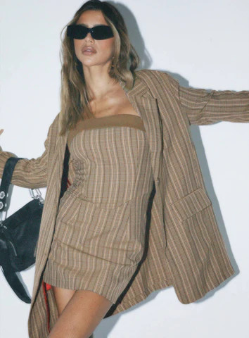 Paddie Plaid Blazer Multi | Princess Polly AU