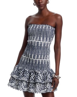 AQUA Embroidered Eyelet Lace Mini Dress - Exclusive  | Bloomingdale's Women | Bloomingdale's (US)